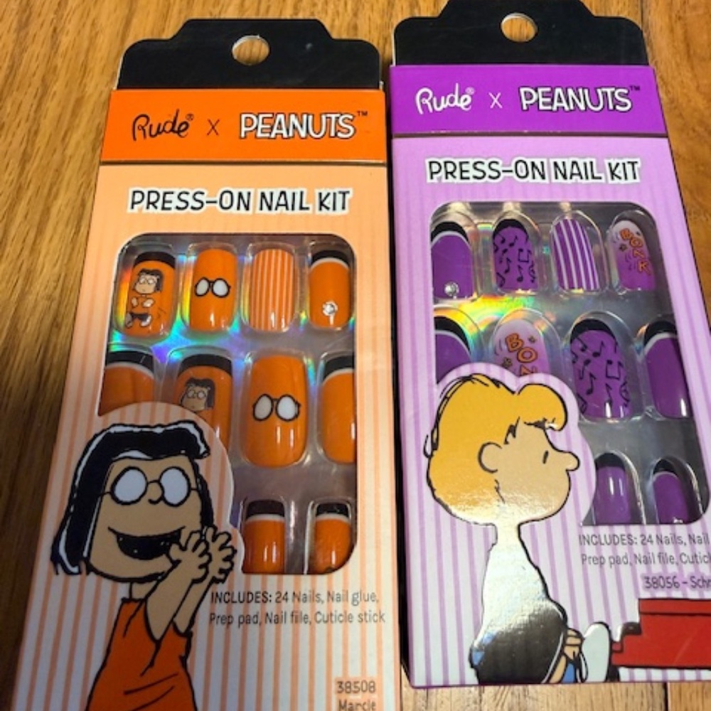 RUDE PEANUTS press on nails (2 kits)